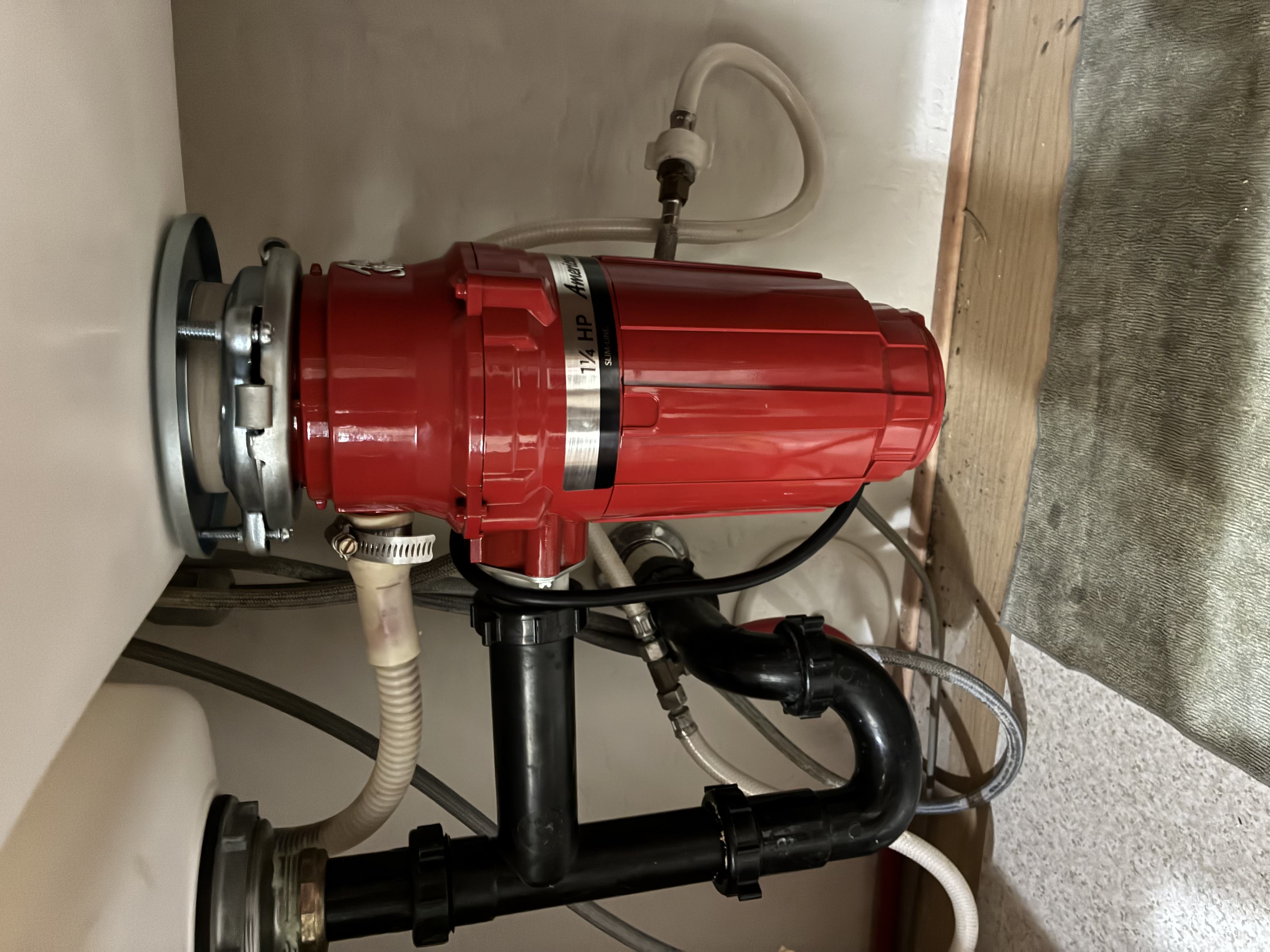 Kitchen sink garbage disposal replacement