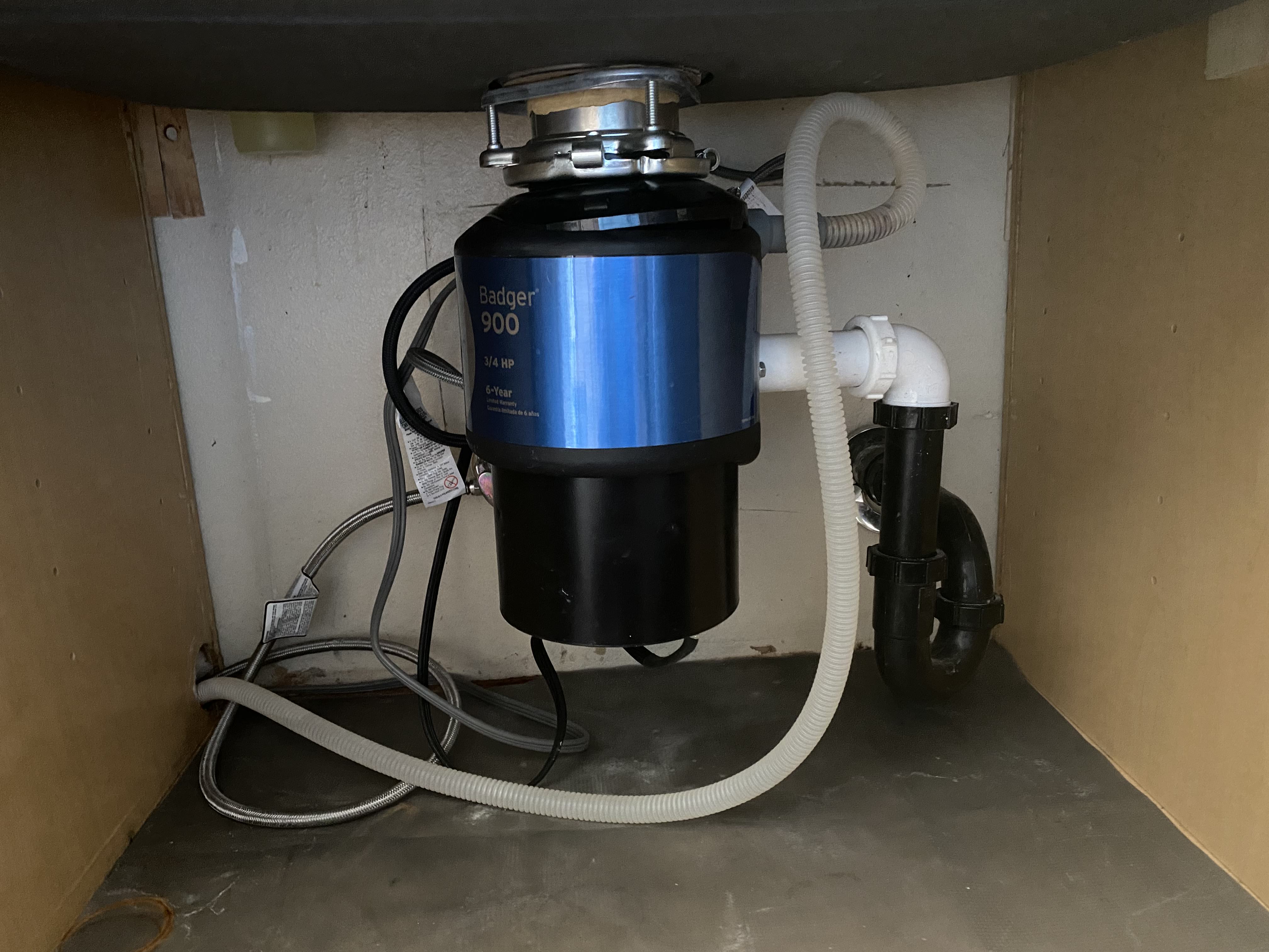 Garbage disposal replacement work